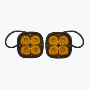 HJG 4 LED PREMIUM FOG LIGHT-WHITE WITH YELLOW CAP - 1 PAIR