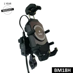 BOBO BM18 Anti-Vibration Bike Phone Holder (with Fast 15W Wireless Charger & USB-C Charging Module)