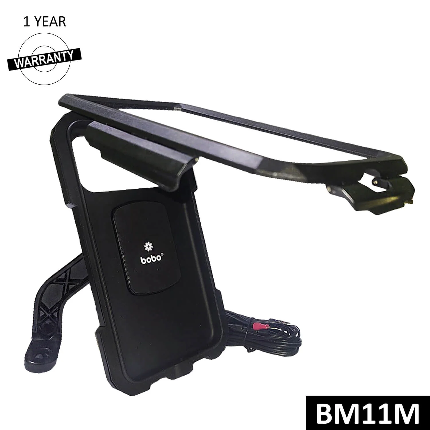 BOBO BM11 Fully Waterproof Bike Phone Holder (with Fast 15W Wireless Charger & USB-C Input/Output Port) bike mount