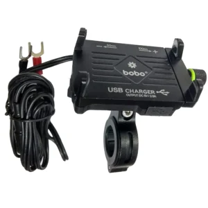 BOBO BM2 Claw-Grip Aluminium Bike Phone Holder (with 2.5A USB charger) Motorcycle Mobile Mount
