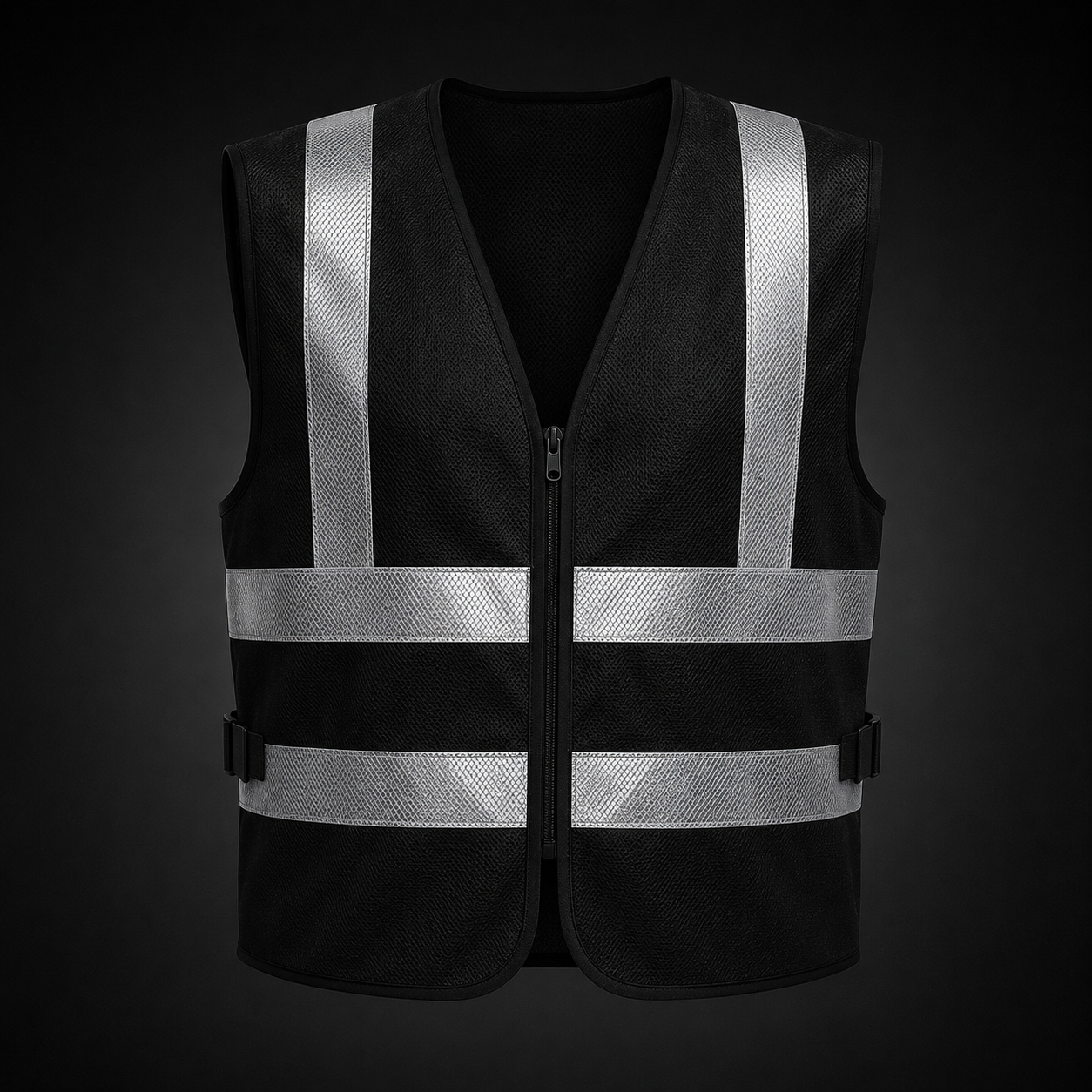 Reflective safety vest - Black