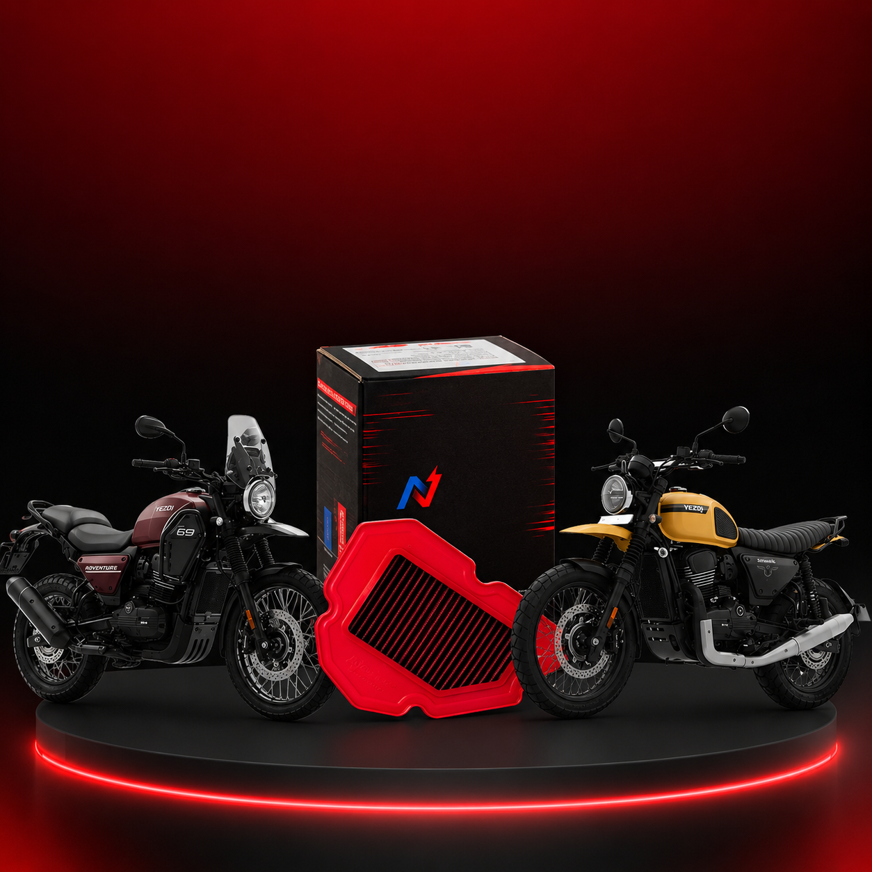 Ngage - Air Filter For Yezdi Adventure/ Yezdi Scrambler