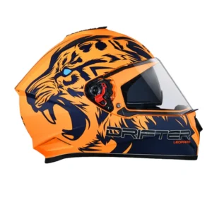 RideX - Titanium Leopard Helmet