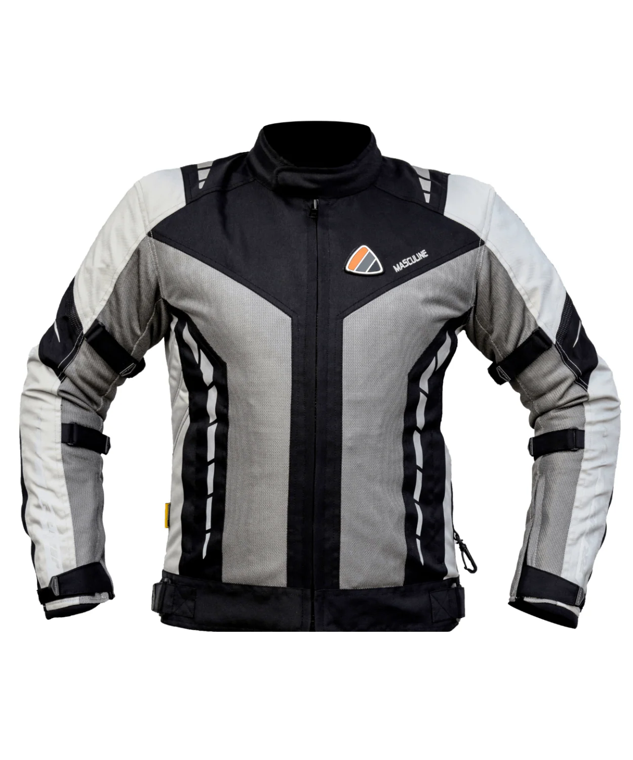 Bison Masculine Black Grey Riding Jacket V2 - 3XL