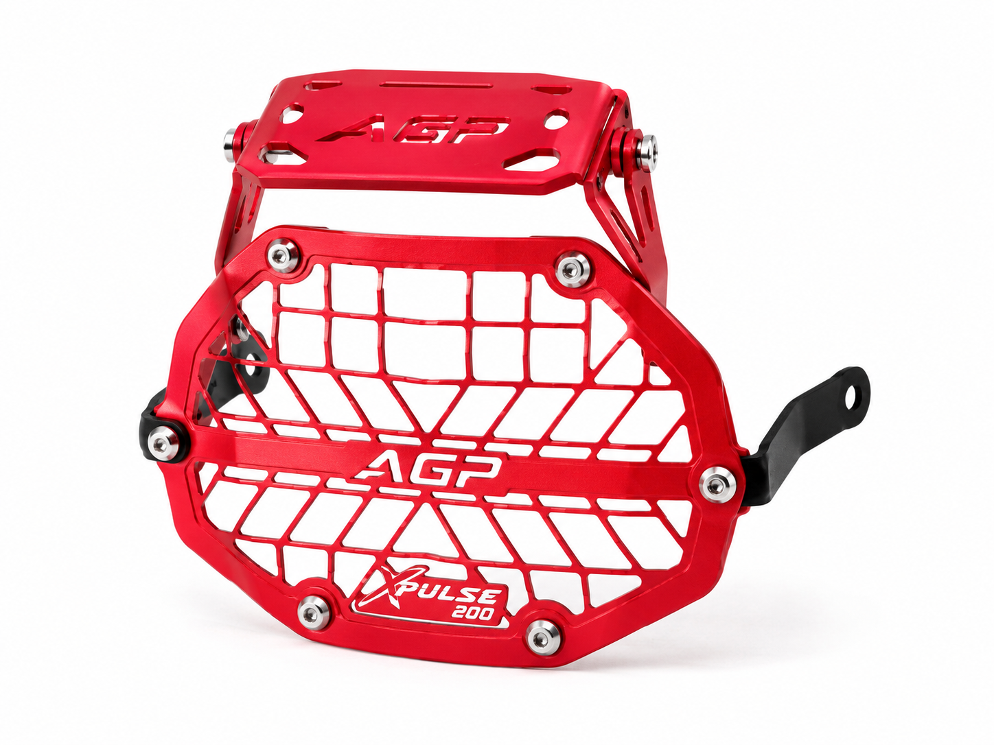AGP - Xpulse 200 - Headlight grill w/t GPS mount - Red