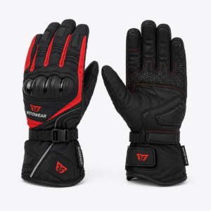 Motowear Voyage Gloves - Waterproof - Red - M