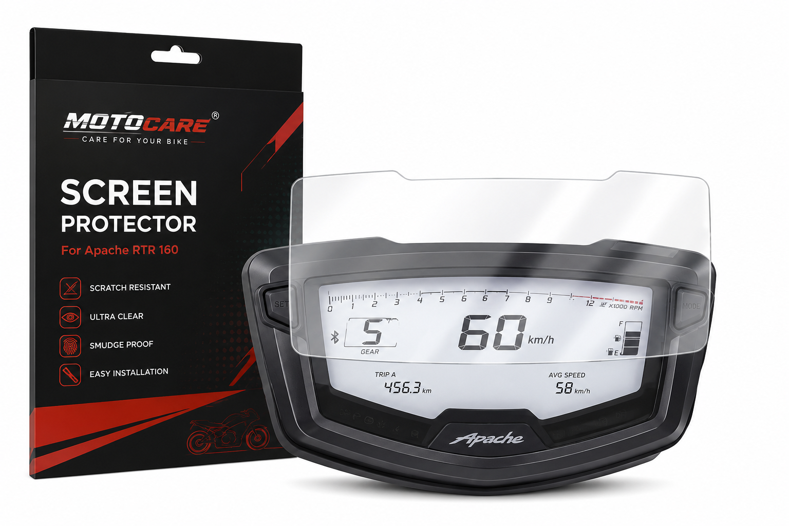 Motocare Screen Protector for Apache RTR 160