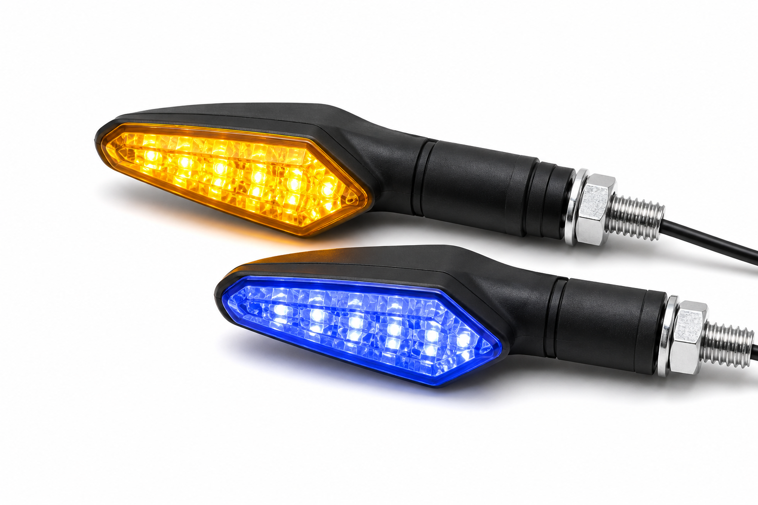 Front yellow back blue indicator