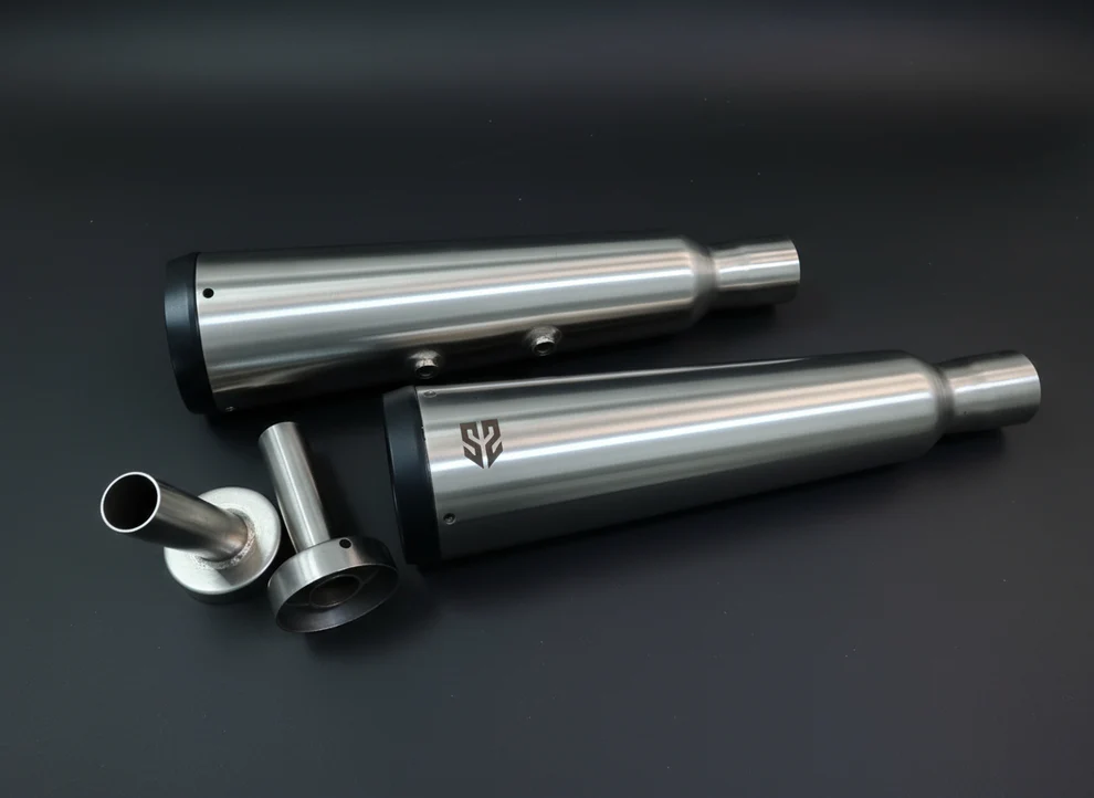 SS Motocorp -  Fat Cans Slip On Exhaust For GT/Interceptor 650