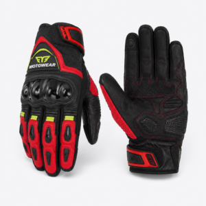 Motowear Street Gloves Type 2 - Red/Neon - M