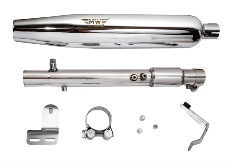Meteor 350 Way2Speed Gunner Polish Exhaust