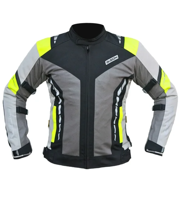 MASCULINE V.2 - GREY HI-VIZ GREEN JACKET - Bison Progear