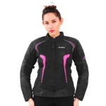 PHOENIX WOMEN'S RIDING JACKET- HI-VIZ PINK - Bison Progear