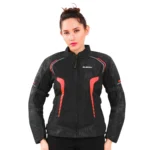 PHOENIX WOMEN'S RIDING JACKET- HI-VIZ RED - Bison Progear